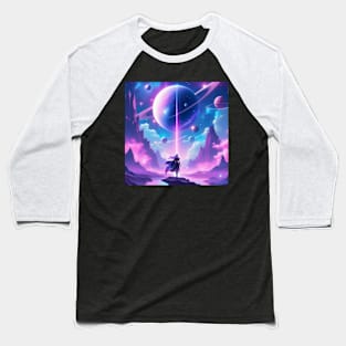 Fantasy purple cosmic landscape Baseball T-Shirt